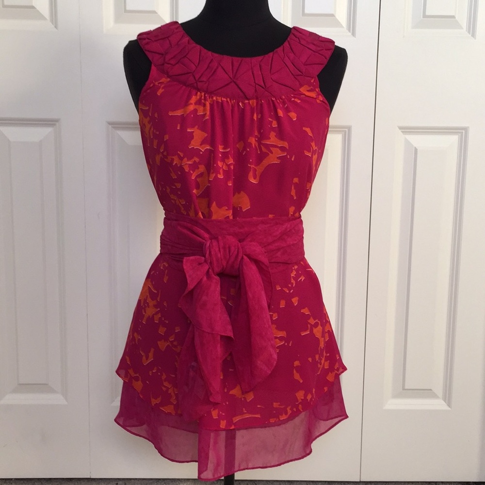 CAbi Oragami Tank Top With Scarf size XS